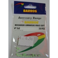 Missangas Luminosas Ovais Soft Nº2x3 20Pcs